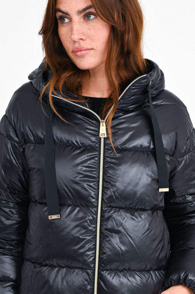 Herno Boxy Daunenstepp-Jacke in Schwarz