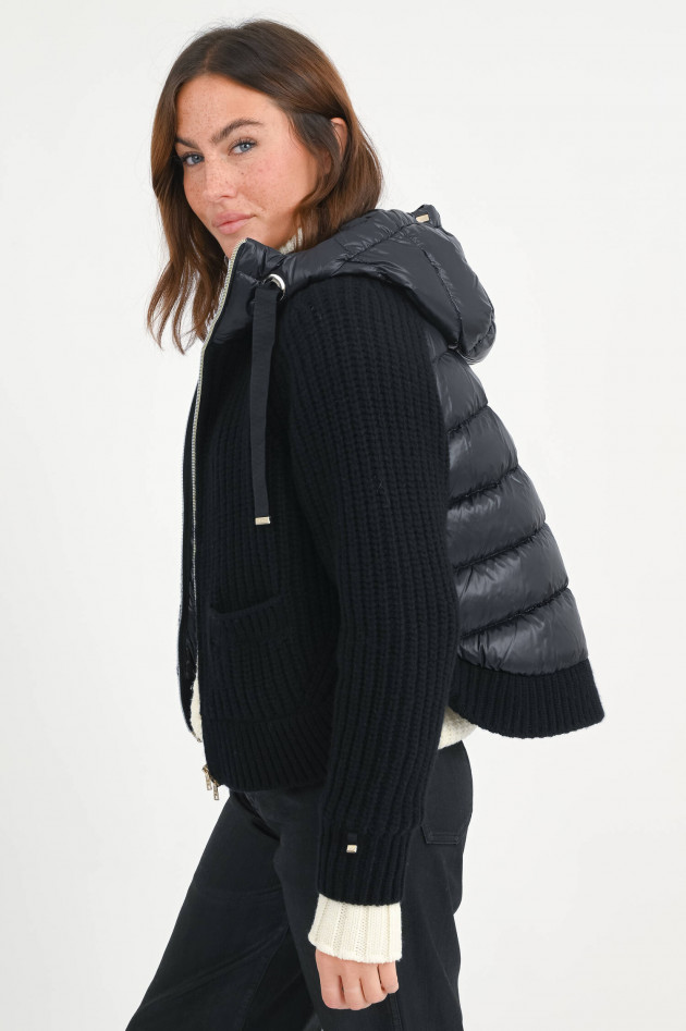 Herno Bomber Strickjacke in Schwarz