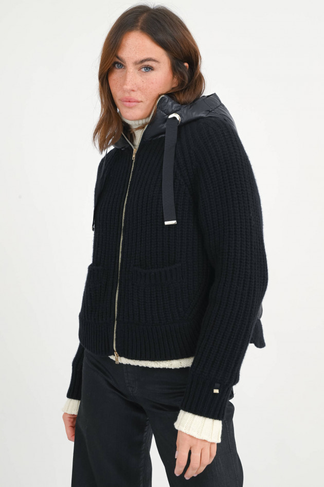 Herno Bomber Strickjacke in Schwarz