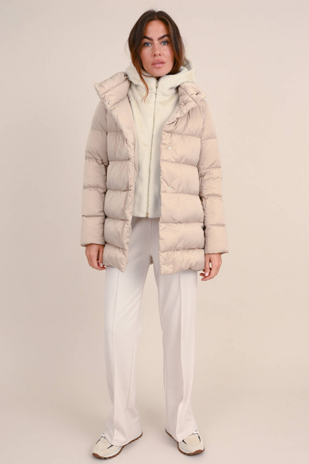 Herno Daunenjacke mit Faux Fur in Beige
