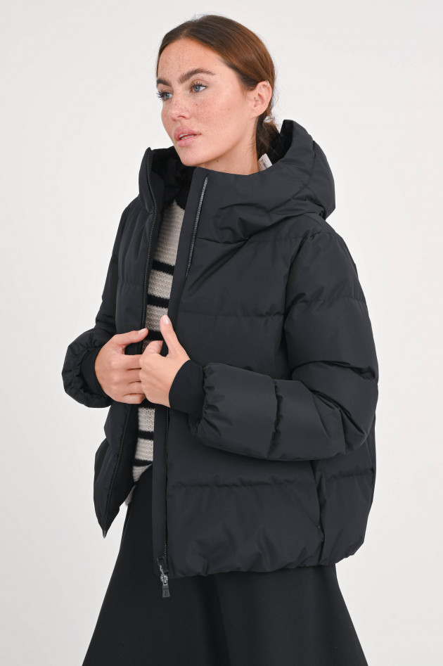 Herno Stepp-Jacke in mattem Schwarz
