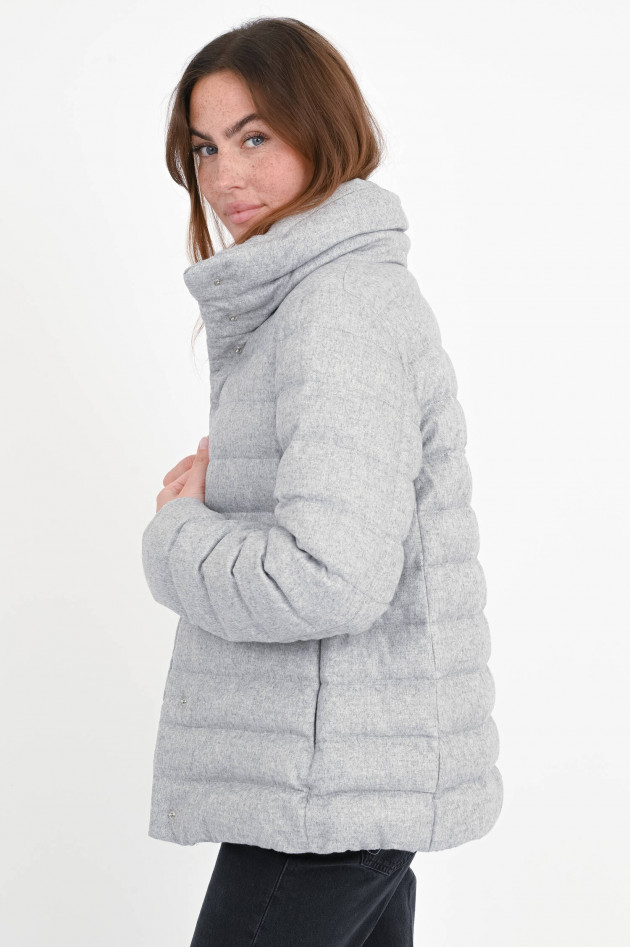 Herno Seiden-Cashmere-Jacke in Grigio Perla