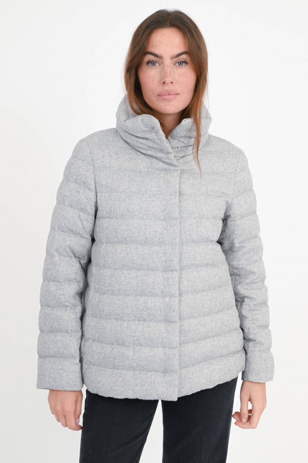 Herno Seiden-Cashmere-Jacke in Grigio Perla