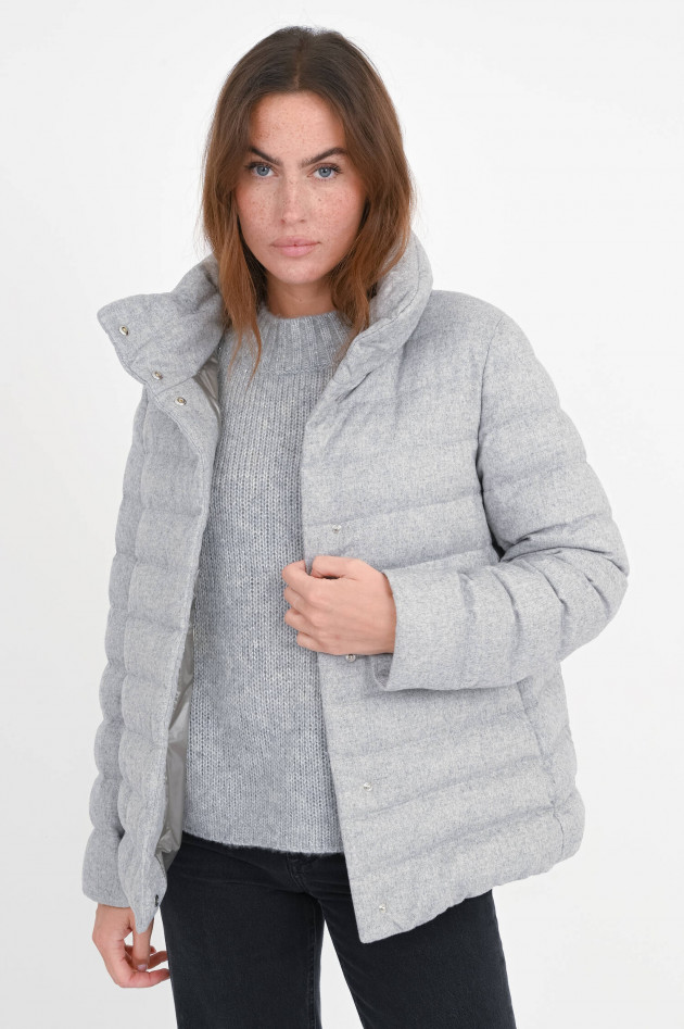 Herno Seiden-Cashmere-Jacke in Grigio Perla