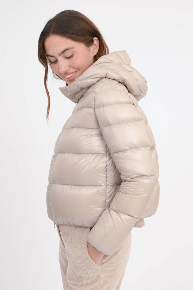 Herno Cropped Daunen-Bomberjacke in Chantilly