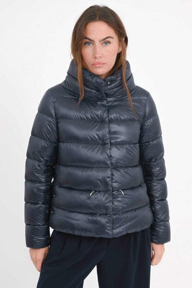 Herno Daunenjacke mit breitem Stehkragen in Navy