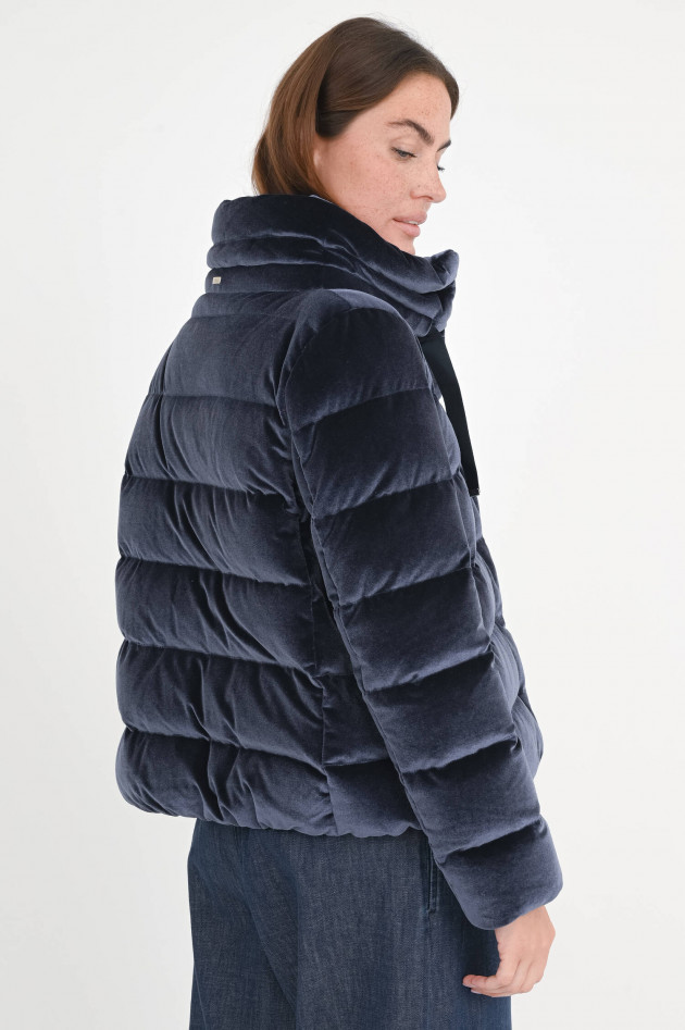 Herno Samt-Daunenjacke in Midnight