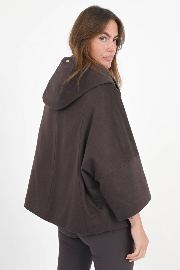 Herno Cashmere Jacke mit Steppärmeln in Braun