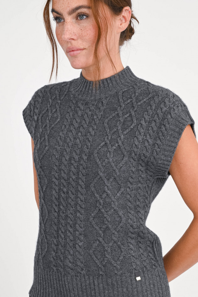 Herno Pullunder aus Woll-Cashmere-Mix in Grau