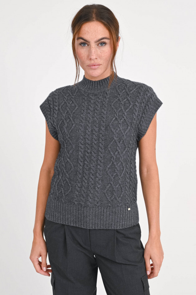 Herno Pullunder aus Woll-Cashmere-Mix in Grau