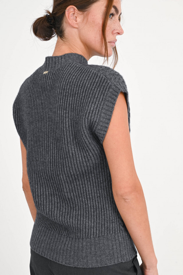 Herno Pullunder aus Woll-Cashmere-Mix in Grau
