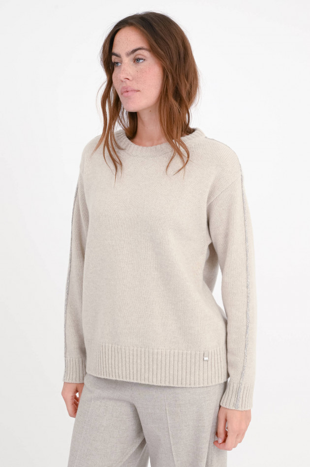 Herno Wollpullover mit Inside-Out-Nähten in Beige
