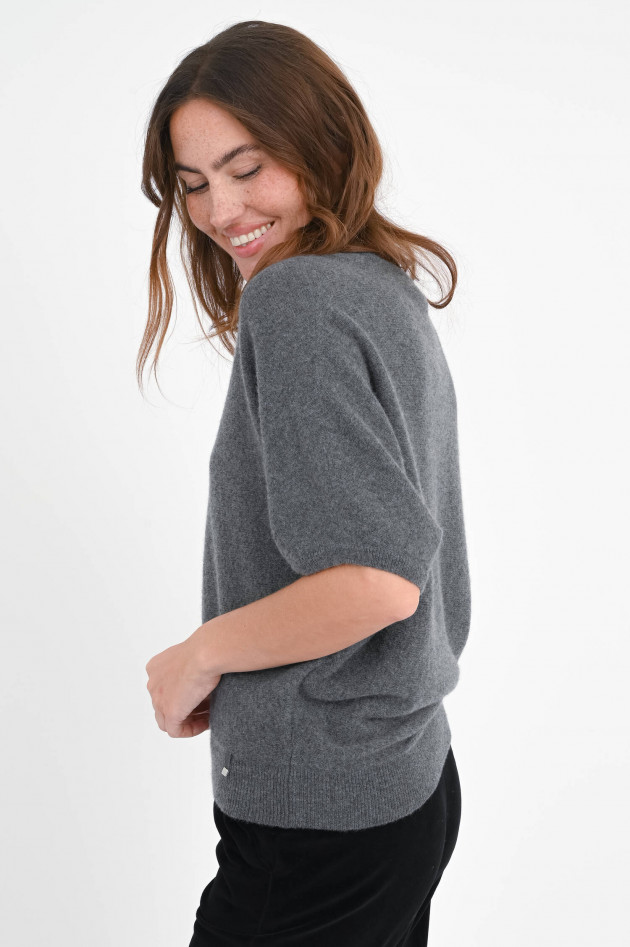Herno O-Shape-Cashmere-Pullover in Anthrazit