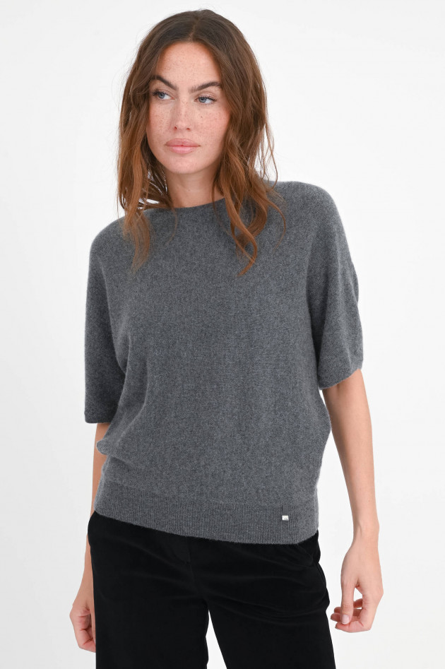 Herno O-Shape-Cashmere-Pullover in Anthrazit