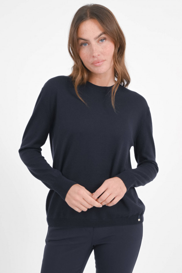 Herno Pullover mit Rundhalsausschnitt in Navy