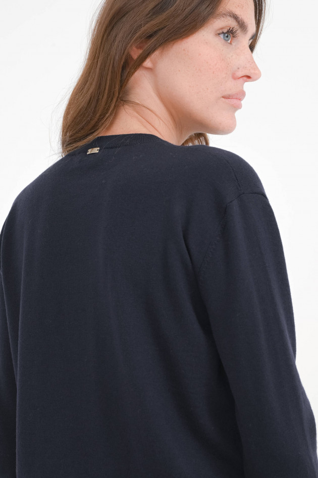 Herno Pullover mit Rundhalsausschnitt in Navy