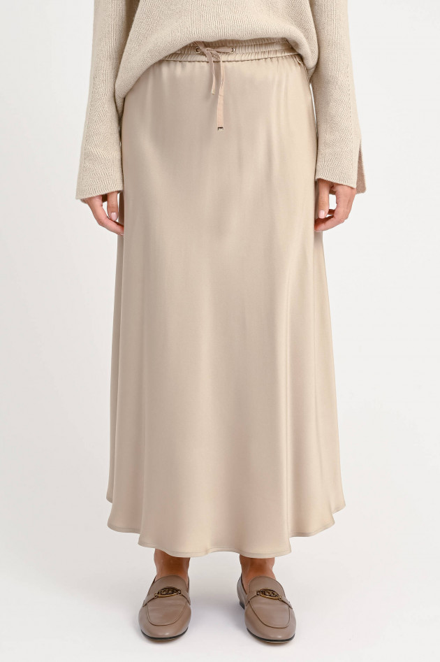 Herno Midi-Rock aus Satin in Gold