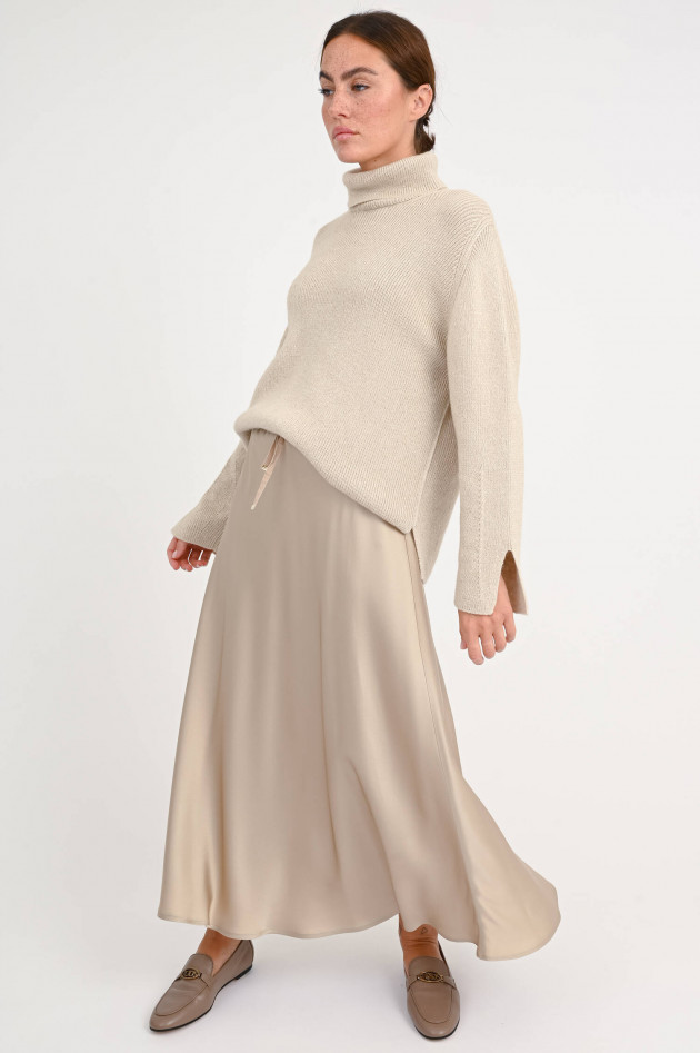Herno Midi-Rock aus Satin in Gold