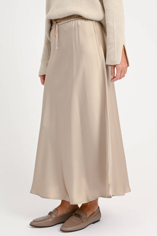 Herno Midi-Rock aus Satin in Gold