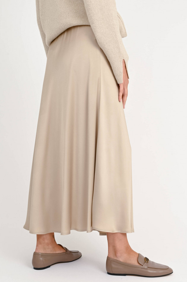 Herno Midi-Rock aus Satin in Gold