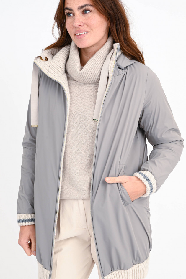 Herno Wende-Strickjacke in Natur/Taupe