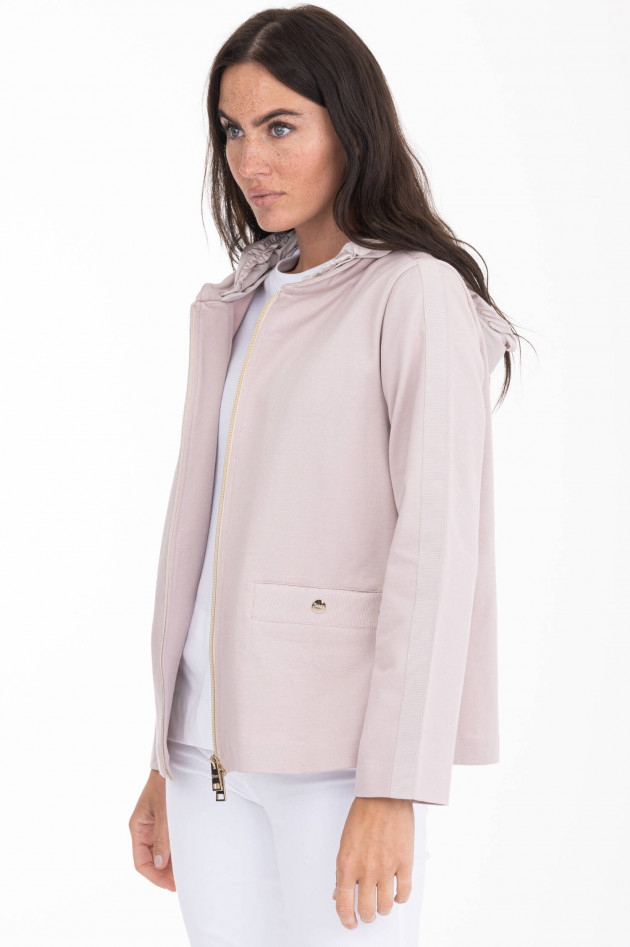 Herno Sweatjacke mit Kapuze in Pastell-Rosa