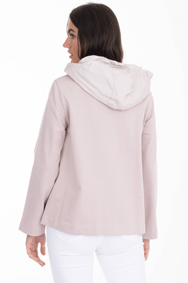 Herno Sweatjacke mit Kapuze in Pastell-Rosa