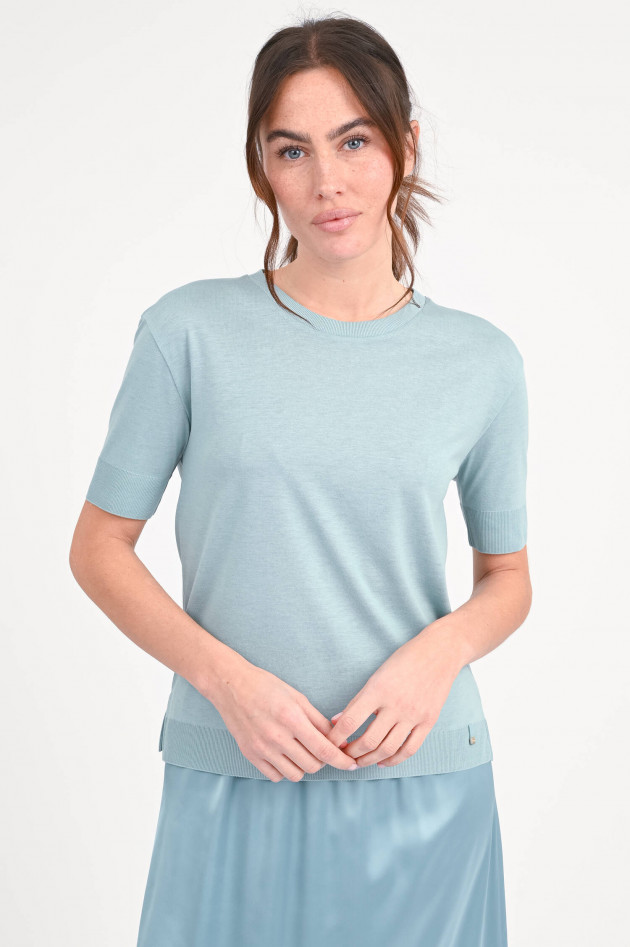 Herno Feinstrick Shirt in Türkis