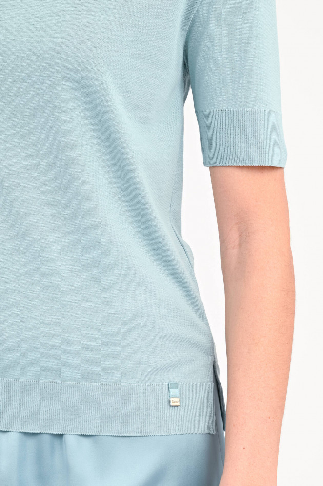 Herno Feinstrick Shirt in Türkis