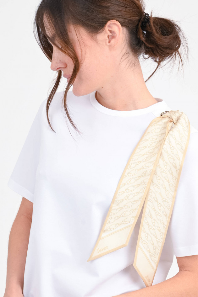 Herno Baumwollshirt mit Schleifen-Detail in Weiß