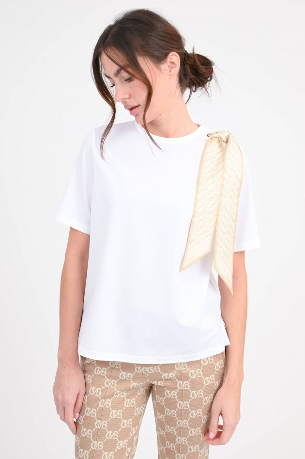 Herno Baumwollshirt mit Schleifen-Detail in Weiß