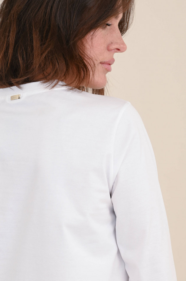 Herno Shirt mit Taft-Saum in Weiß