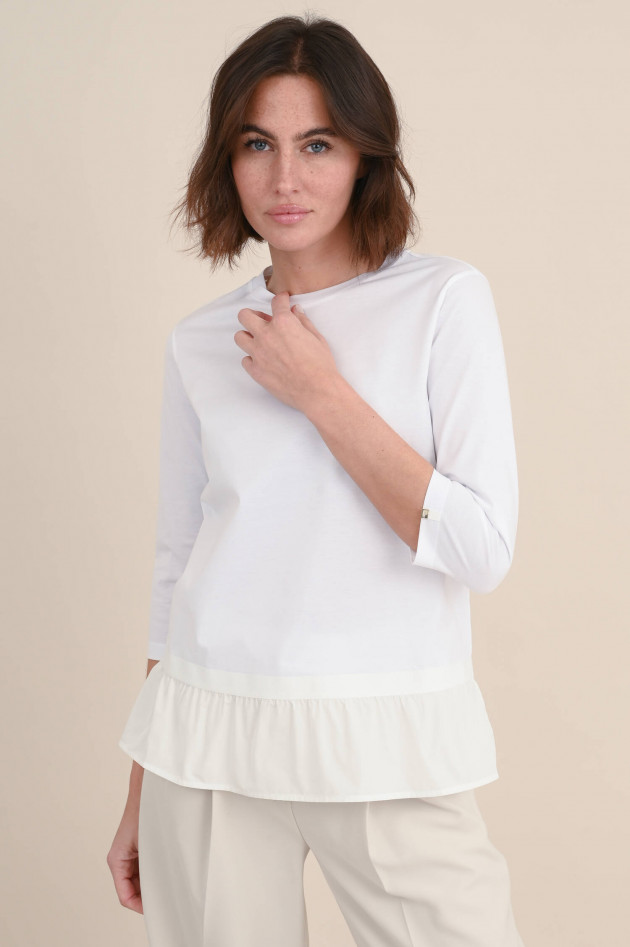 Herno Shirt mit Taft-Saum in Weiß