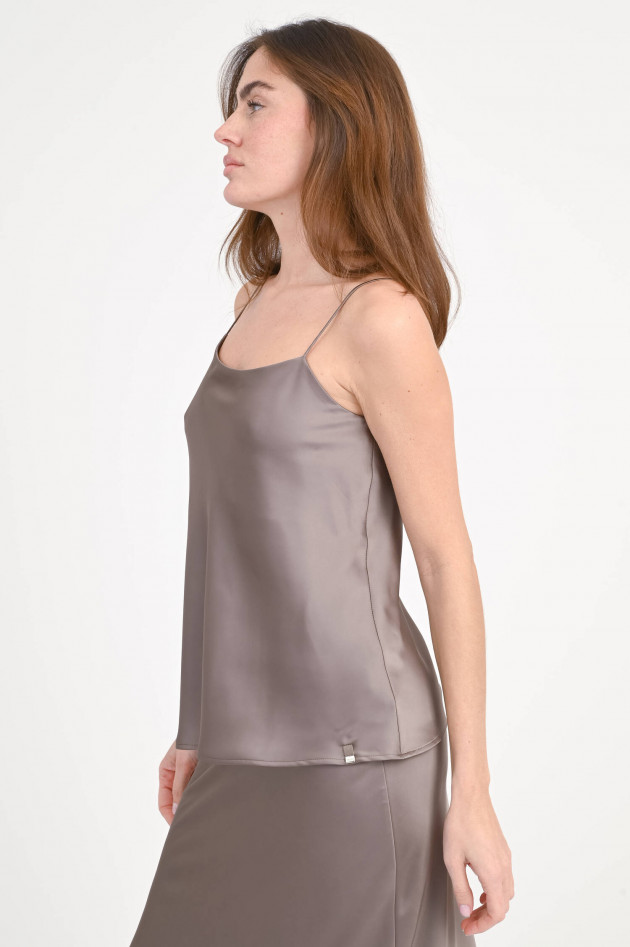 Herno Satin-Top in Tortora