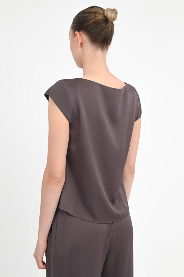 Herno Oberteil in Satin-Optik in Chocolate