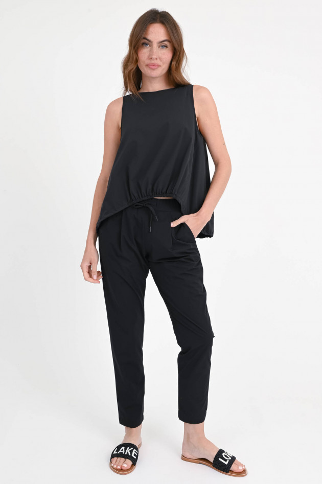 Herno Top mit Kordelzug in Schwarz