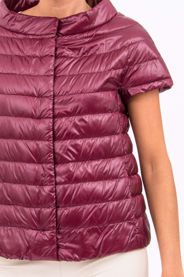 Herno Kurzarm-Gilet in Weinrot