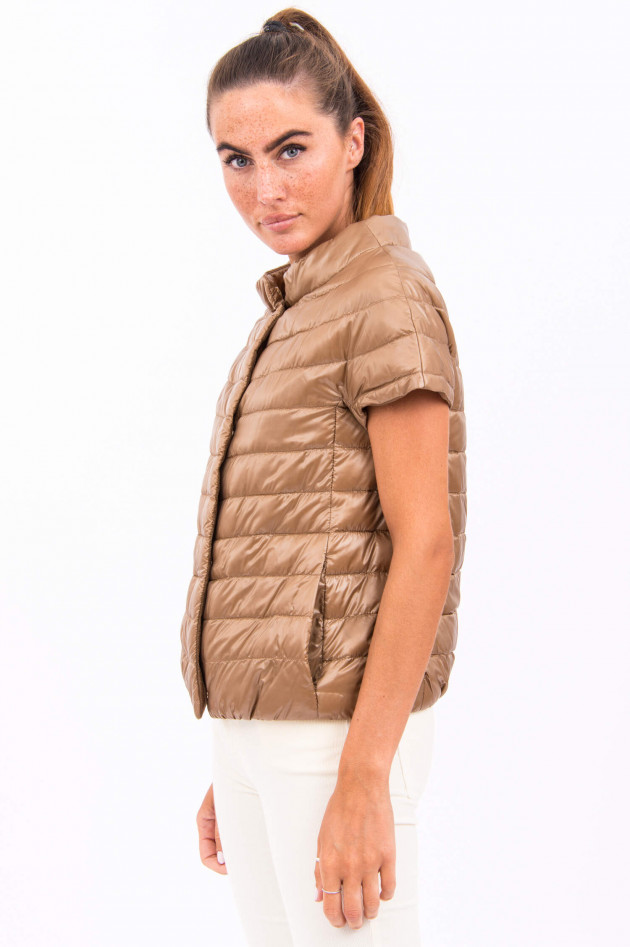 Herno Kurzarm-Gilet in Camel