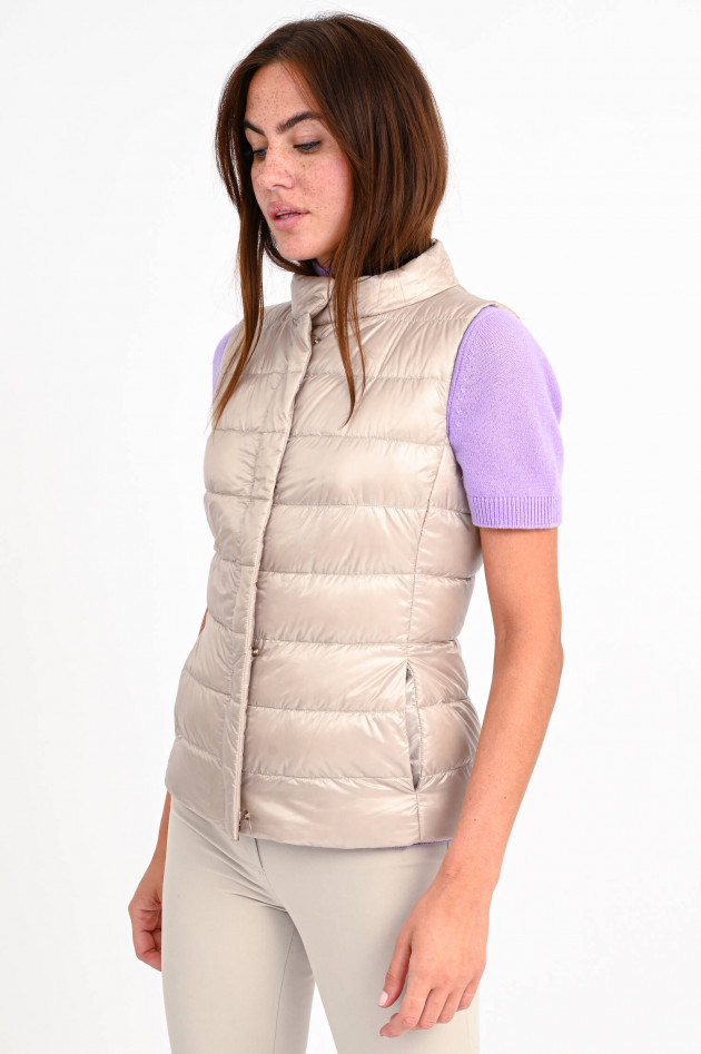 Herno Leichtes Daunenstepp-Gilet in Champagner