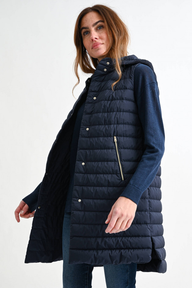 Herno Daunenweste mit Kapuze in Midnight