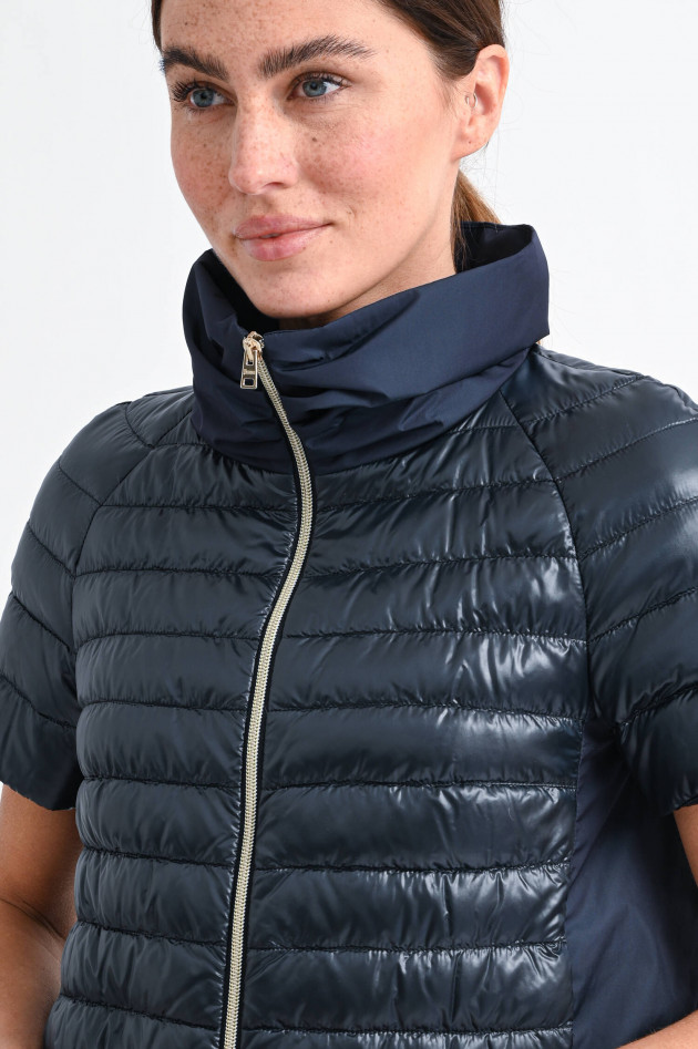 Herno Daunenjacke mit Taft-Einsatz in Navy