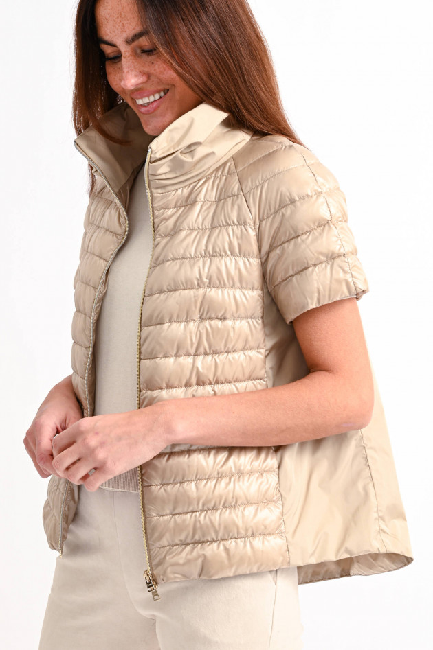 Herno Daunenjacke mit Taft-Einsatz in Goldbeige