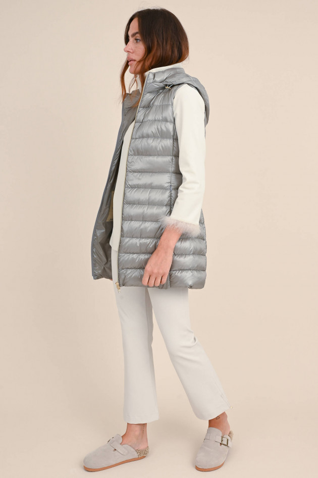 Herno Langes Daunengilet SERENA in Grau