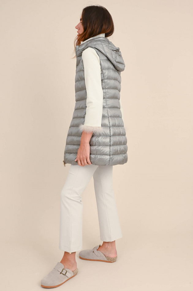 Herno Langes Daunengilet SERENA in Grau