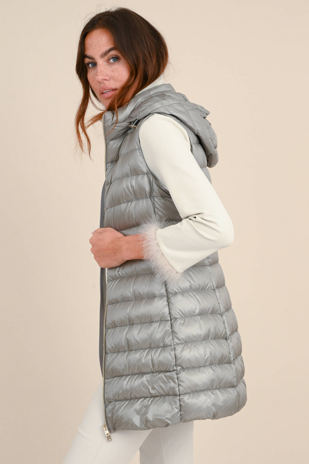 Herno Langes Daunengilet SERENA in Grau