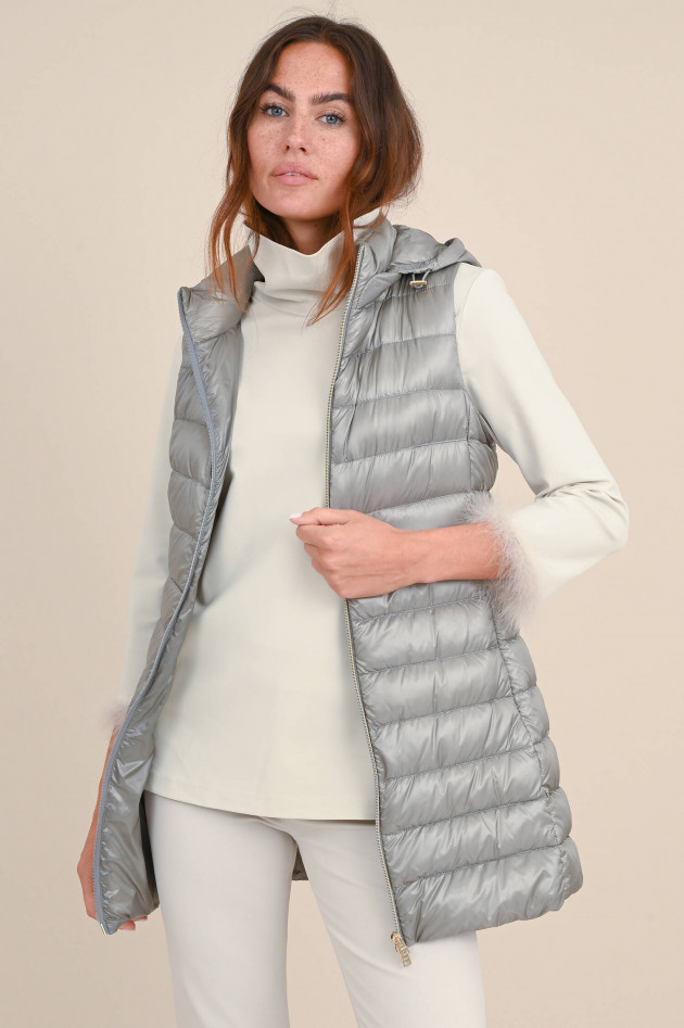 Herno Langes Daunengilet SERENA in Grau