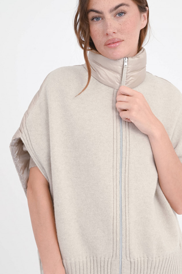 Herno Hybrid-Daunen-Gilet mit Woll-Einsatz
