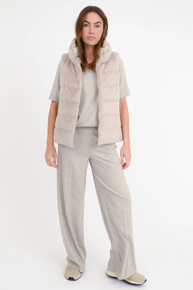 Herno Faux Fur Gilet in Chantilly