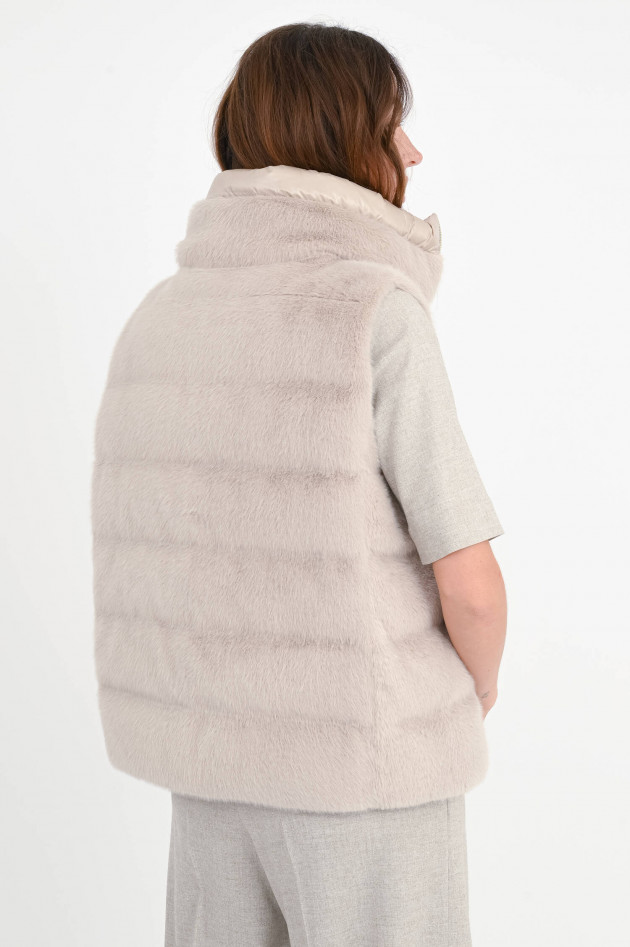 Herno Faux Fur Gilet in Chantilly