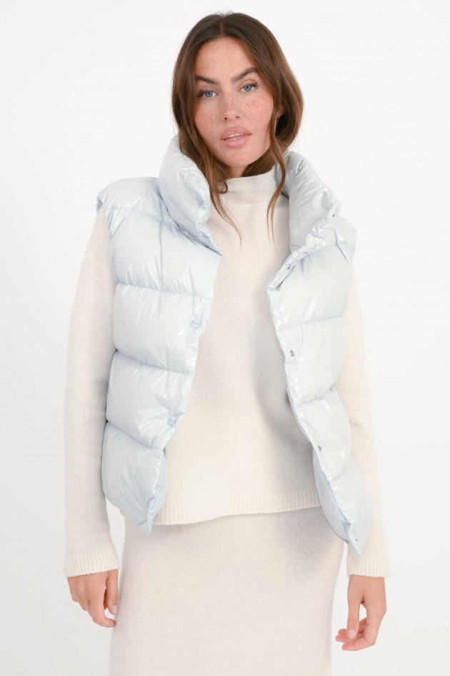 Herno Glänzendes-Gilet in hellem Grau